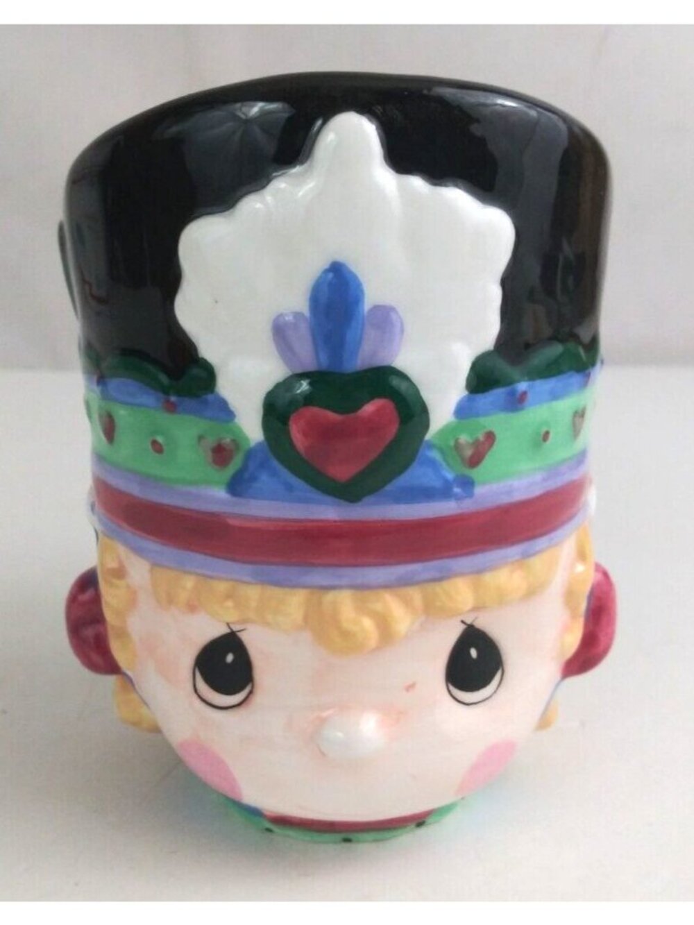 Vintage Enesco Precious Moments Girl Guard Figural Coffee Cup Mug